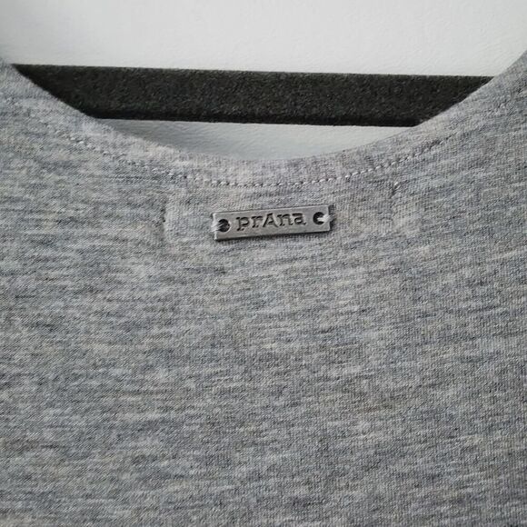 prAna Janey‎ Foundation Tencel Modal Short Sleeve Heather Gray Dress size M - Picture 4 of 7